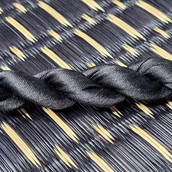 BASKETS OF CAMBODIA black tan top zip multi compartment tote bag purse LIKE NEW - Picture 5 of 16